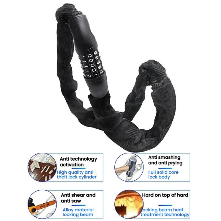 105cm Bicycle Chain Lock 5 Digit Combination Lock