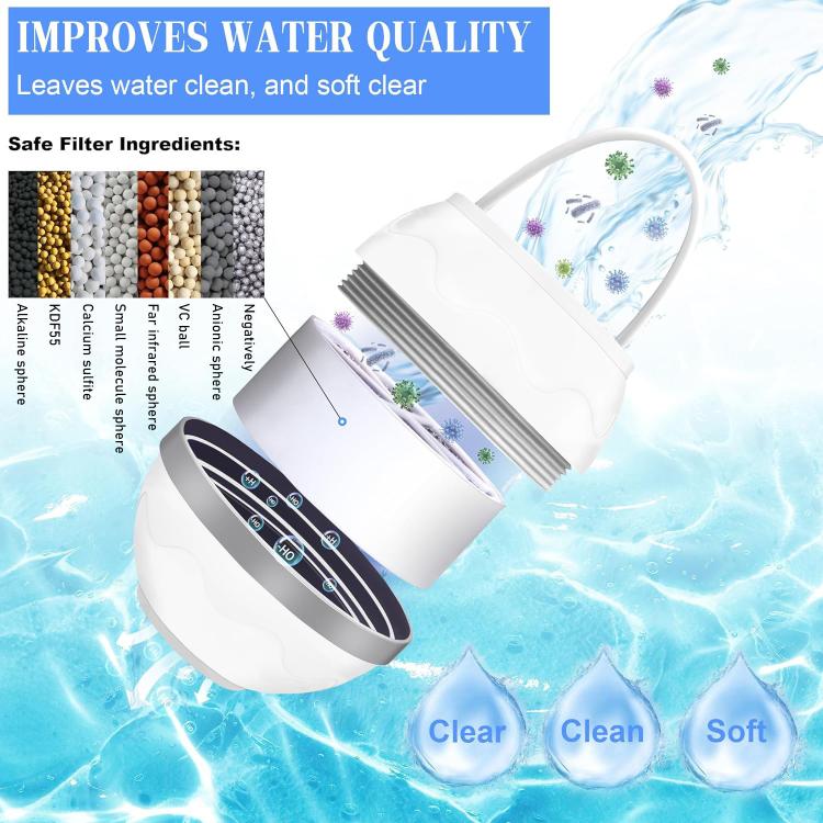 Universal Bathtub Faucet Water Filter No Drill Hang-On Bath Shower Purifier,