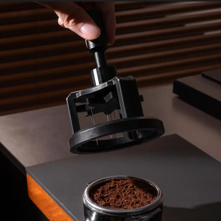Rotating Magnetic WDT Tool for Espresso Adjustable Height Coffee Needle Distributor Coffee Grounds Fluffing Tool