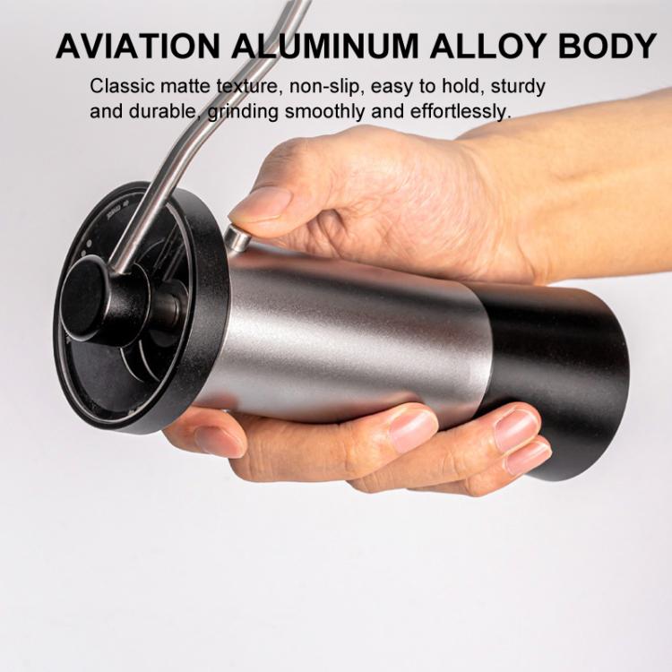 Manual Coffee Grinder with 5-Claw 420 Stainless Steel Burr External Click Adjustable Grind Settings