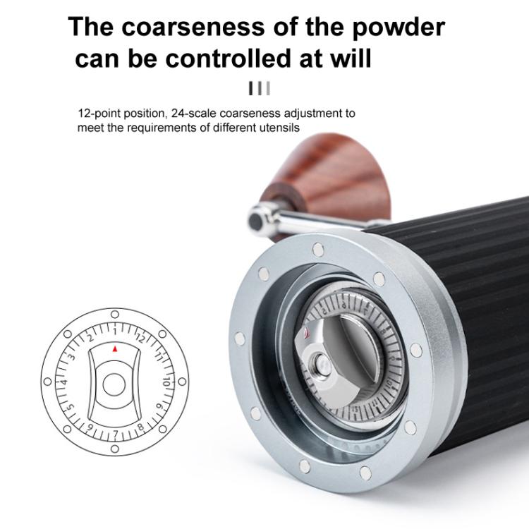 Seven Stars Manual Coffee Grinder CNC Stainless Steel Burr Foldable Hand Crank Mill for Coffee Beans