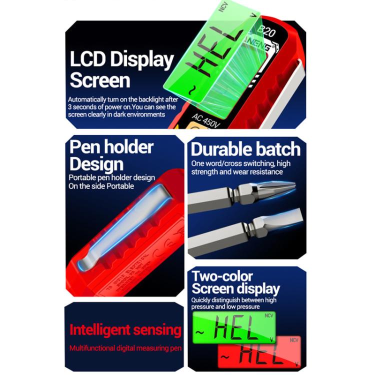 ANENG Multifunctional High-Precision Breakpoint Digital Display Test Pen