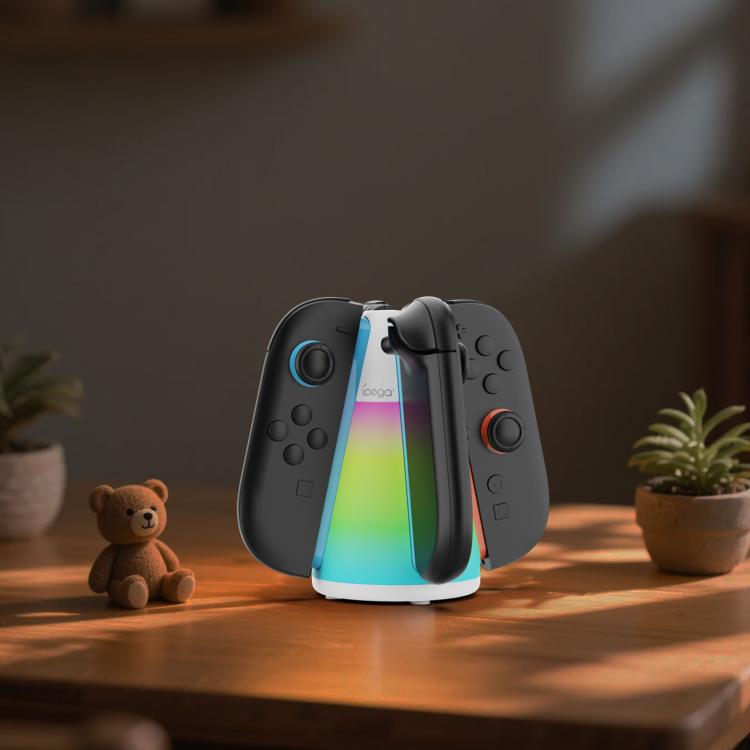 For Nintendo Switch 2 Joy-Con Controllers  ipega 4-in-1 Charging Dock Quad Charger Station with RGB Light