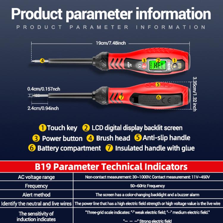 ANENG Digital Display High-Precision Intelligent Induction Test Pen