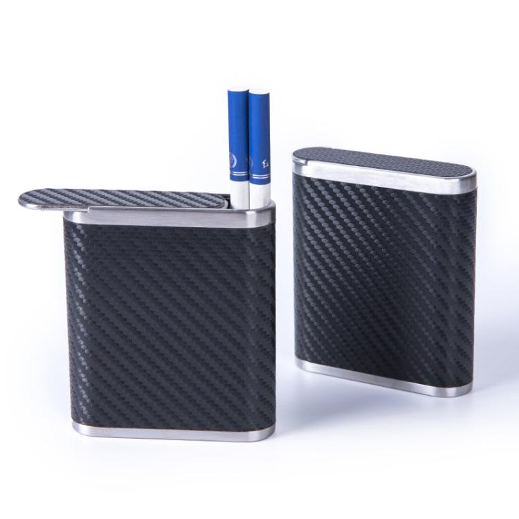 PU & Metal Cigarette Case for Men 20-Cigarette Capacity Crush-Proof Cigarette Holder