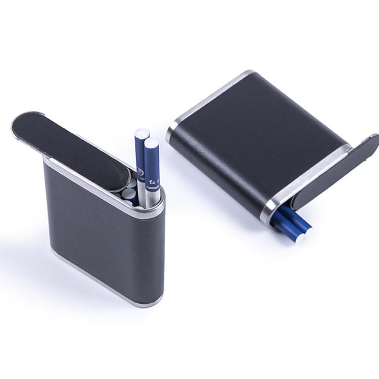 PU & Metal Cigarette Case for Men 20-Cigarette Capacity Crush-Proof Cigarette Holder