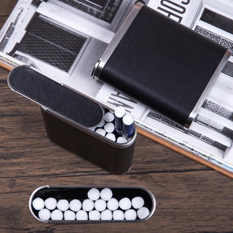 PU & Metal Cigarette Case for Men 20-Cigarette Capacity Crush-Proof Cigarette Holder