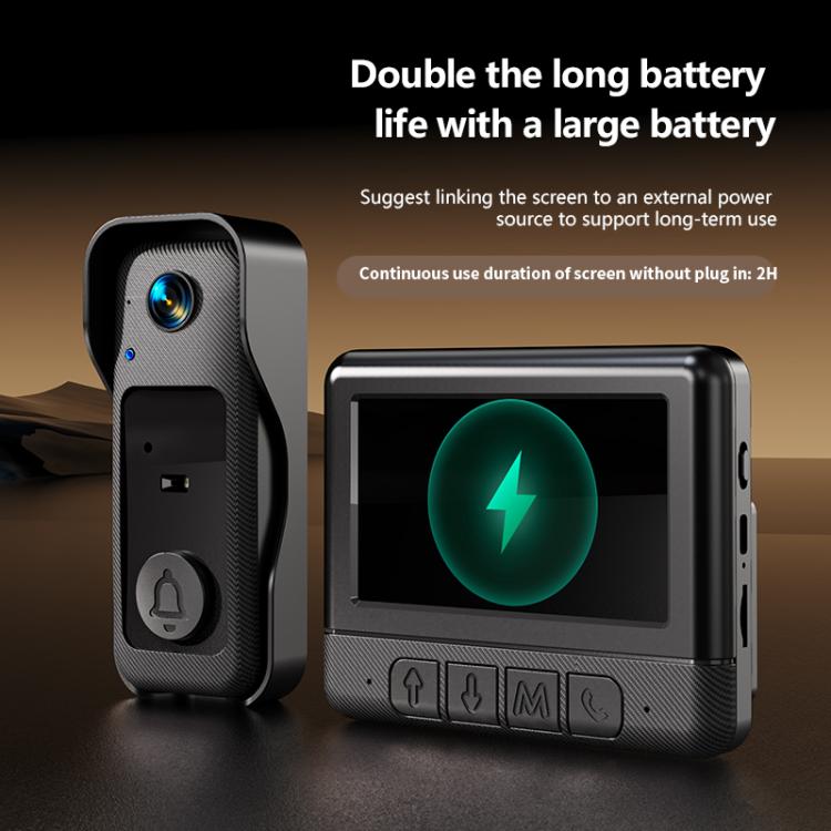 X6 Home Intelligent Infrared Night Vision Wireless Video Doorbell With 4.3-Inch Display