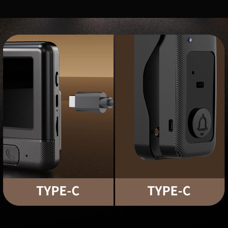 X6 Home Intelligent Infrared Night Vision Wireless Video Doorbell With 4.3-Inch Display