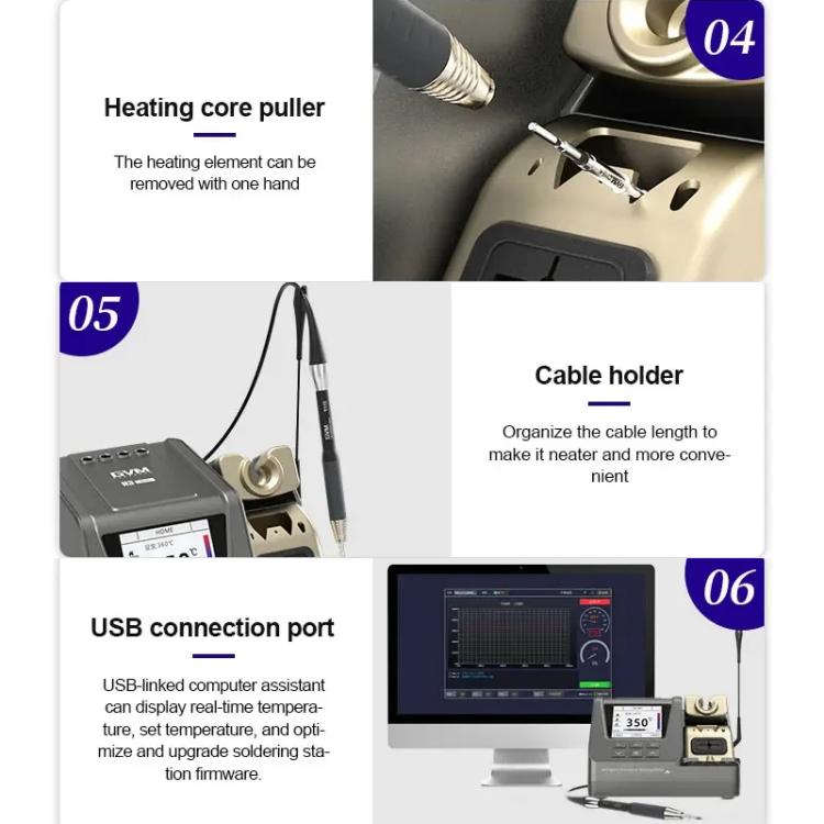 GVM H3 Smart 3 In 1 Electric Welding Station Mainboard Soldering Iron Smartphone Repair Smart Constant Temperature Soldering Iron
