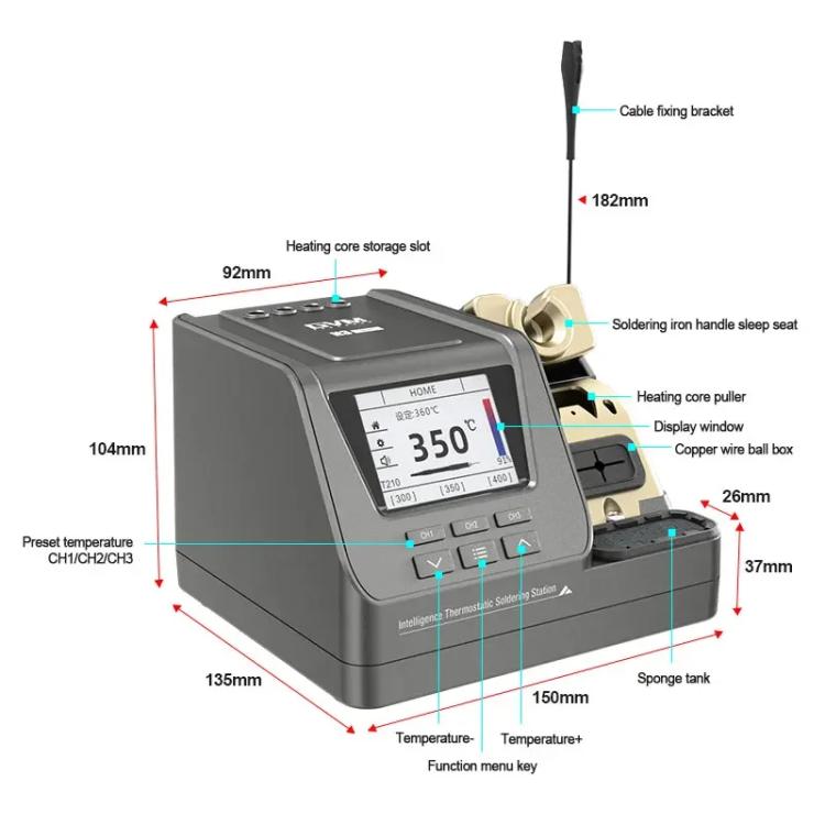 GVM H3 Smart 3 In 1 Electric Welding Station Mainboard Soldering Iron Smartphone Repair Smart Constant Temperature Soldering Iron