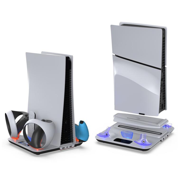 For PS5 / PS5 Slim / PS VR2 DOBE TP5-3550 Game Console Cooling Base Controller Charging Stand + Headphone Hanger