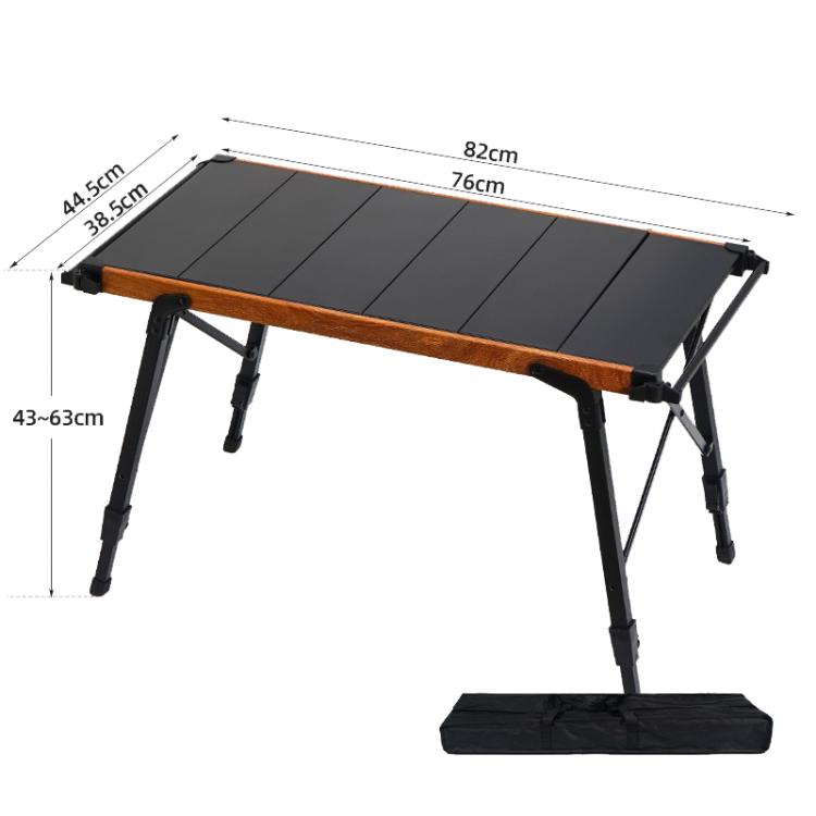 CLS Outdoor Aluminum Egg Roll Table Camping Folding Table