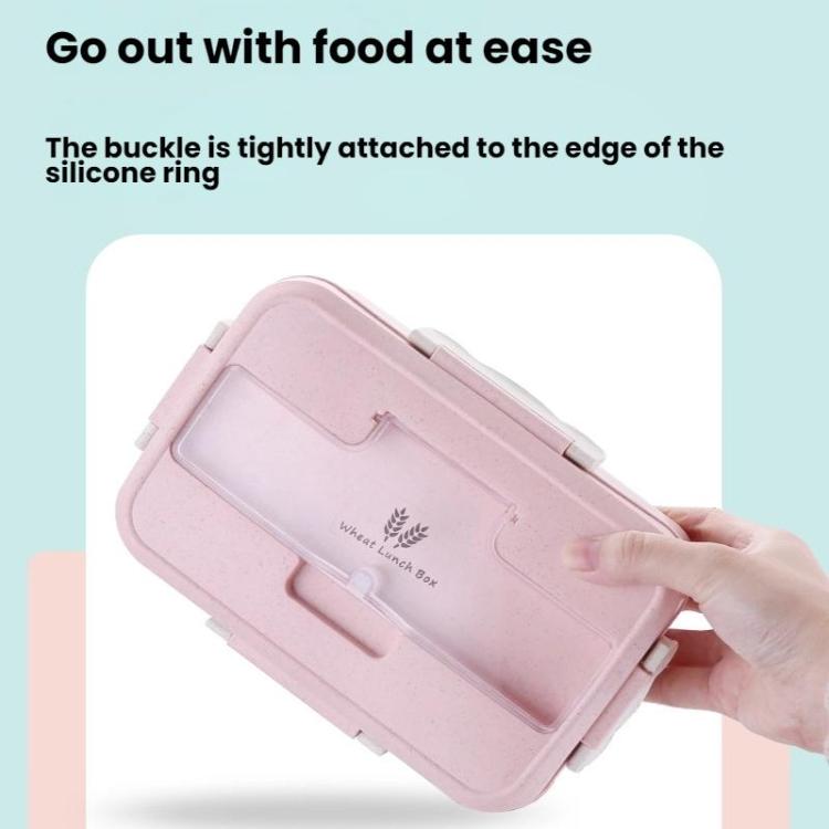 Plastic Split Microwaveable Oven Lunch Box With Stainless Steel Tableware