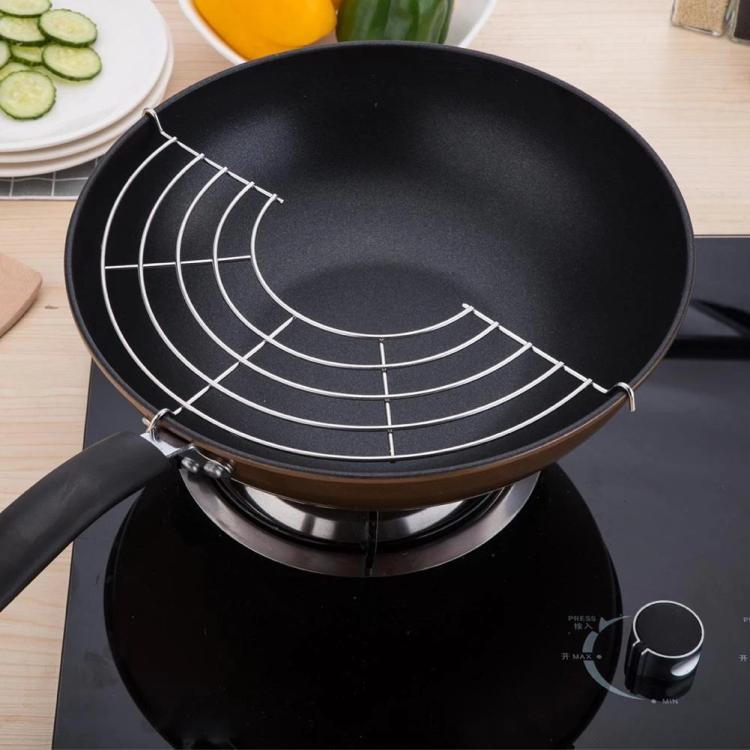 Stainless Steel Semi-circular Pot Edge Oil Drain Rack