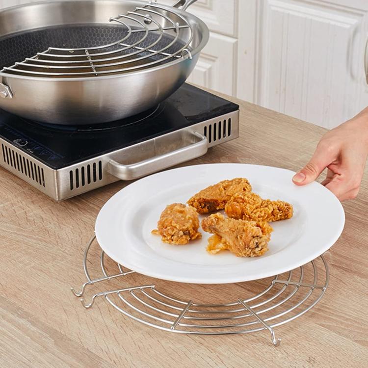 Stainless Steel Semi-circular Pot Edge Oil Drain Rack