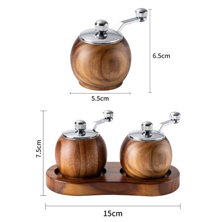 Ball Pepper Mill Hand-Crank Mini Ceramic Core Multi-Purpose Grinder