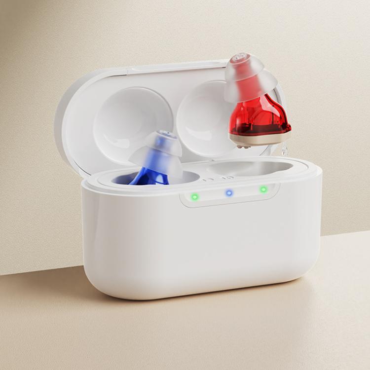 CIC Invisible Hearing Amplifier With Mini Charging Case Portable Hearing Aid Device For Seniors