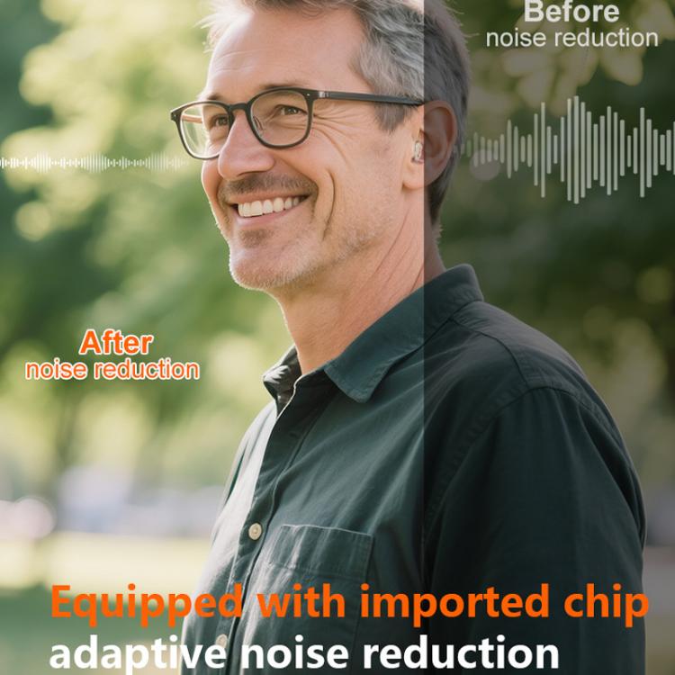 CIC Invisible Hearing Amplifier With Mini Charging Case Portable Hearing Aid Device For Seniors