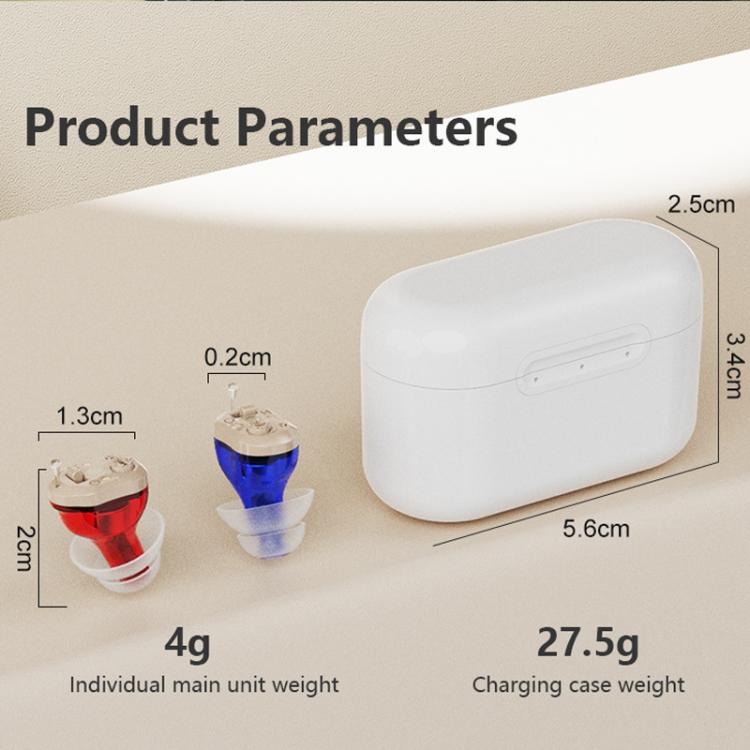 CIC Invisible Hearing Amplifier With Mini Charging Case Portable Hearing Aid Device For Seniors