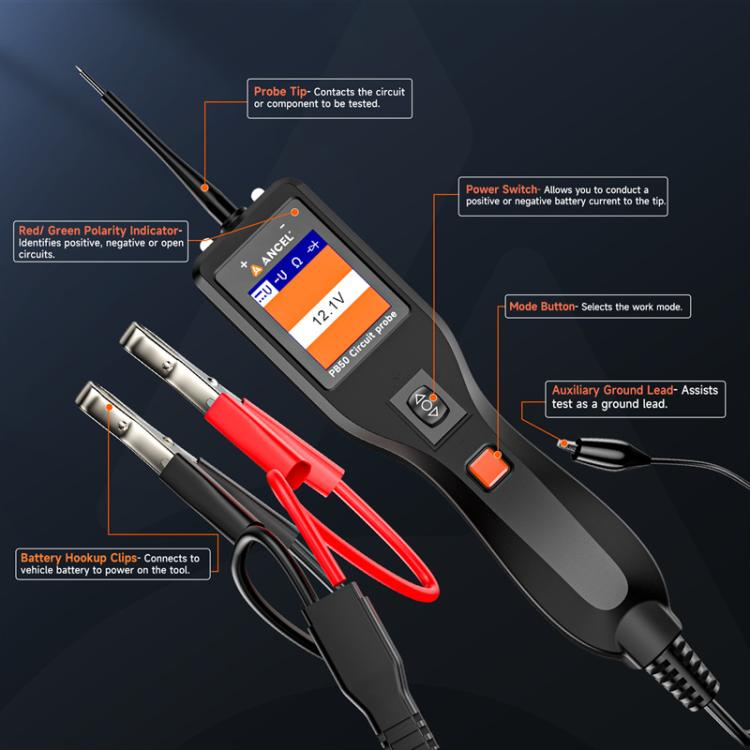 ANCEL 12/24V Automobile Battery Circuit Probe Tester