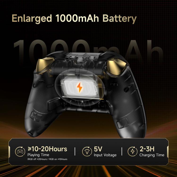 EasySMX D05 Tri-mode Wireless Gaming Controller for PC/Switch/Steam Deck/TV/Phone with Charging Dock