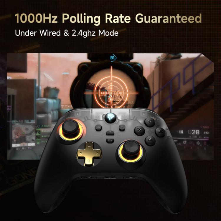 EasySMX D05 Tri-mode Wireless Gaming Controller for PC/Switch/Steam Deck/TV/Phone with Charging Dock