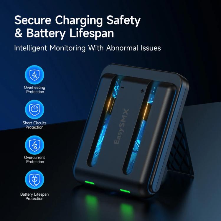 For Nintendo Switch 2 Joy-Con EasySMX Charging Dock with Adjustable Kickstand Dual Controller Charger Station