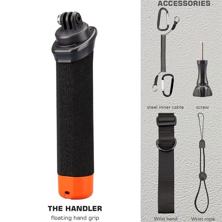 Floating Hand Grip For GoPro/DJI/Insta360 Action Camera Waterproof Buoyant Handle With Anti-Loss Steel Cable