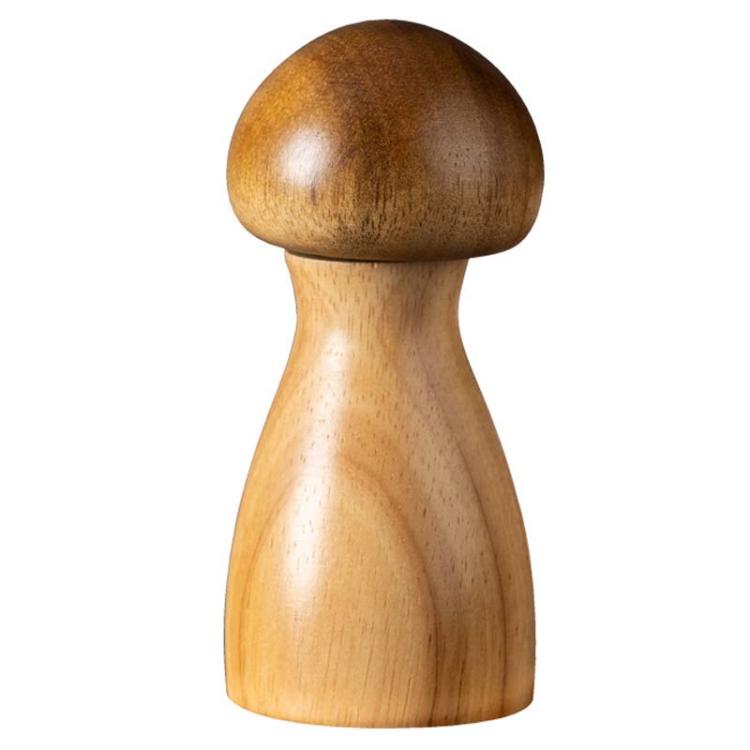 Mushroom Shaped Pepper Grinder Wooden Kitchen Grinding Tool