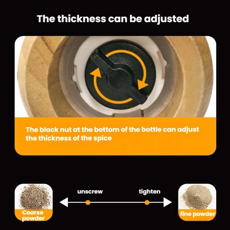 Mushroom Shaped Pepper Grinder Wooden Kitchen Grinding Tool