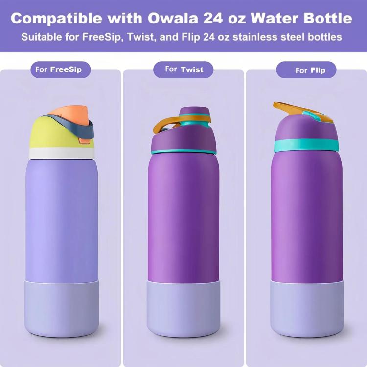 3pcs /Pack Silicone Base Protector For Owala 24oz FreeSip/Twist/Flip Bottles