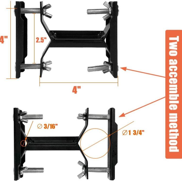 3pcs /Pack Outdoor Umbrella Clamp Holder for Garden Patio Balcony Sun Shade Pole Stabilizer Mounting Bracket