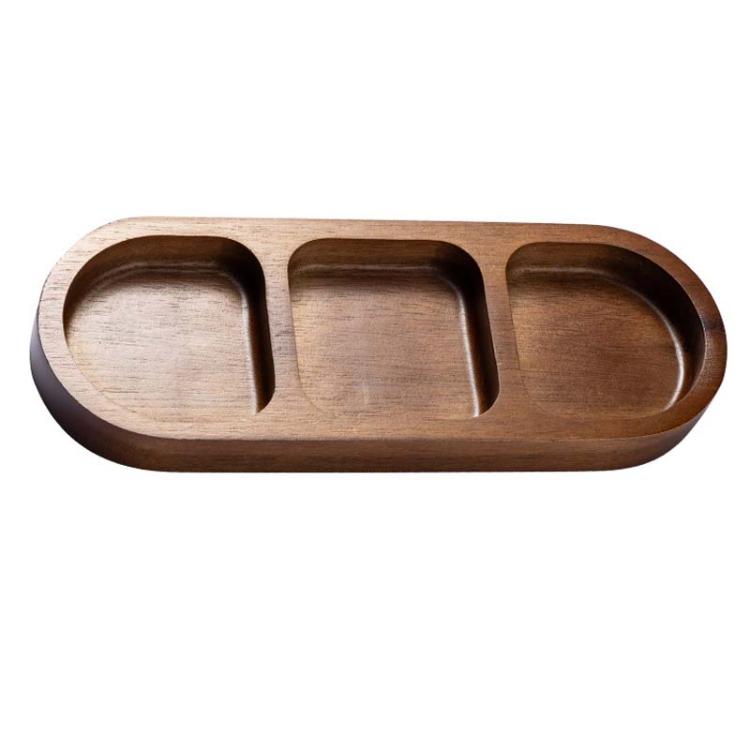 Solid Wood Dipping Dish Beef Barbecue Hot Pot Kimchi Flavor Snack Plate