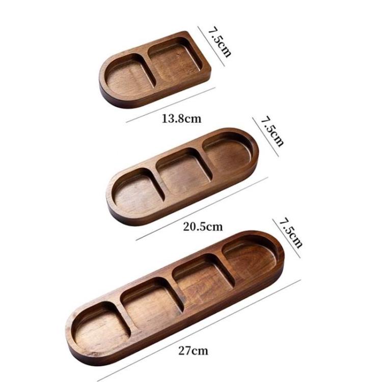 Solid Wood Dipping Dish Beef Barbecue Hot Pot Kimchi Flavor Snack Plate