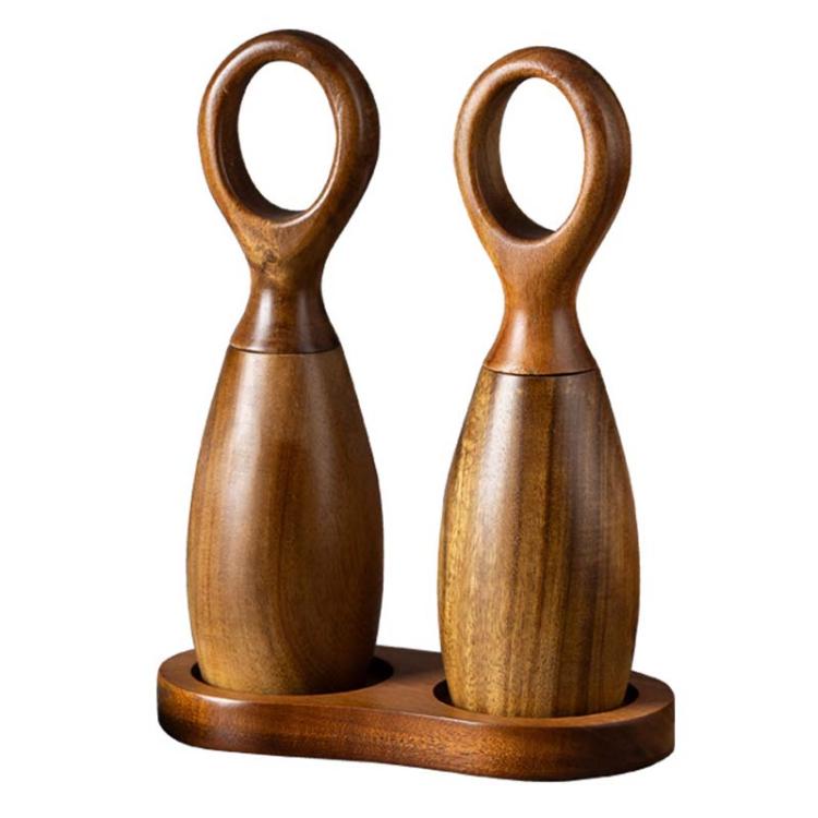 7 Inch Manual Acacia Wood Ceramic Core Grinder Multi Purpose Grinder