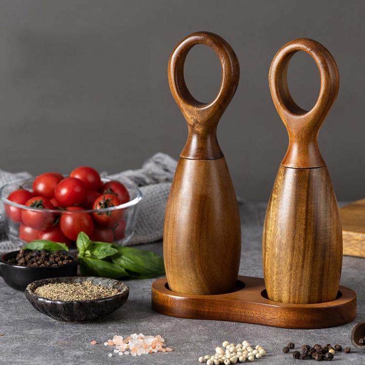 7 Inch Manual Acacia Wood Ceramic Core Grinder Multi Purpose Grinder