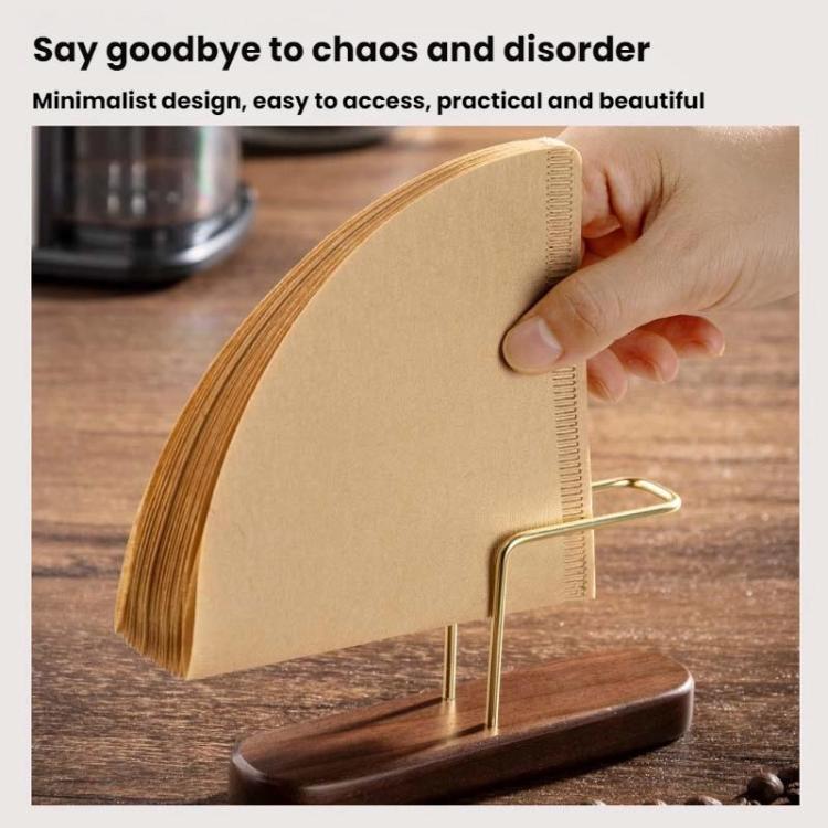 Coffee Filter Paper Holder Household Filter Paper Box Solid Wood Storage Stand