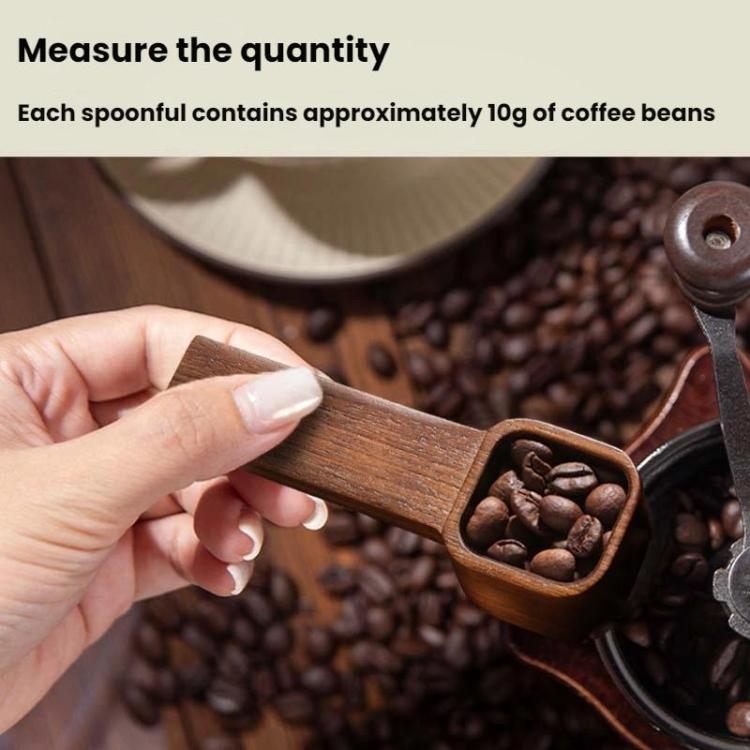 Solid Wood Square Coffee Spoon Measuring Seasoning Scoop Teaspoon