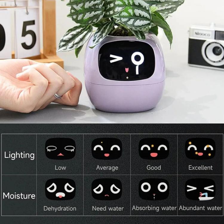 Smart Plant Pot With Multi-Sensors WiFi Plant Monitor With 2-Inch Screen Compatible With Mi/Tuya Home Ecosystem
