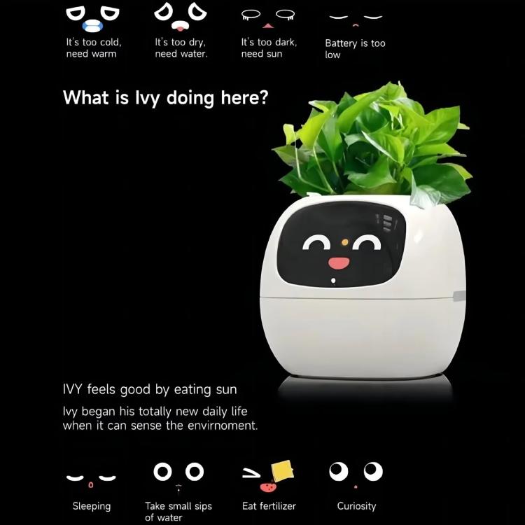 Smart Plant Pot With Multi-Sensors WiFi Plant Monitor With 2-Inch Screen Compatible With Mi/Tuya Home Ecosystem