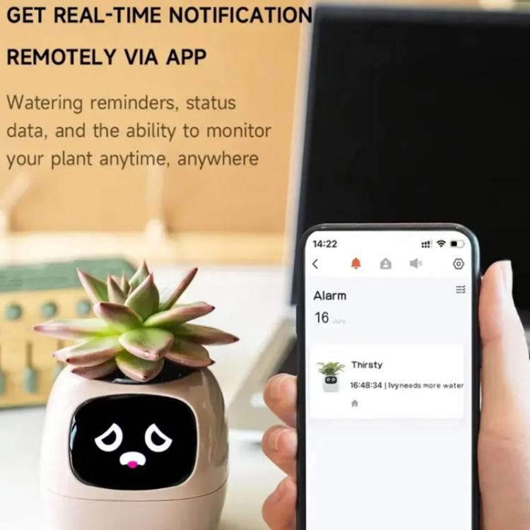Smart Plant Pot With Multi-Sensors WiFi Plant Monitor With 2-Inch Screen Compatible With Mi/Tuya Home Ecosystem