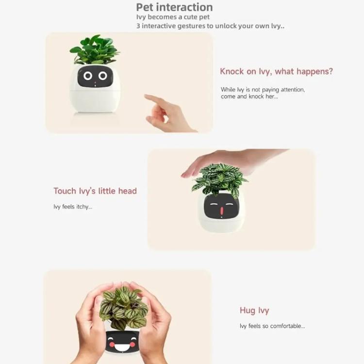 Smart Plant Pot With Multi-Sensors WiFi Plant Monitor With 2-Inch Screen Compatible With Mi/Tuya Home Ecosystem