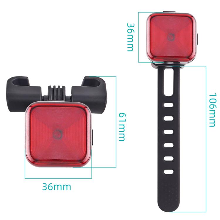 Bicycle Charging Taillights Smart Brake Sensing Taillights Night Riding Waterproof Warning Lights