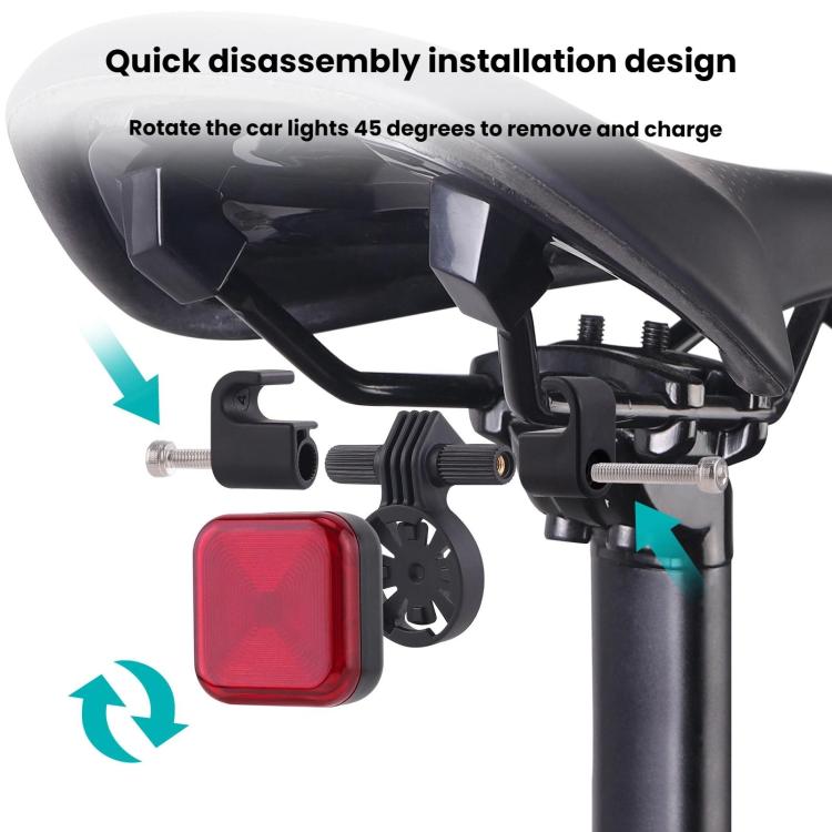 Bicycle Charging Taillights Smart Brake Sensing Taillights Night Riding Waterproof Warning Lights