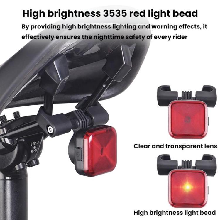 Bicycle Charging Taillights Smart Brake Sensing Taillights Night Riding Waterproof Warning Lights