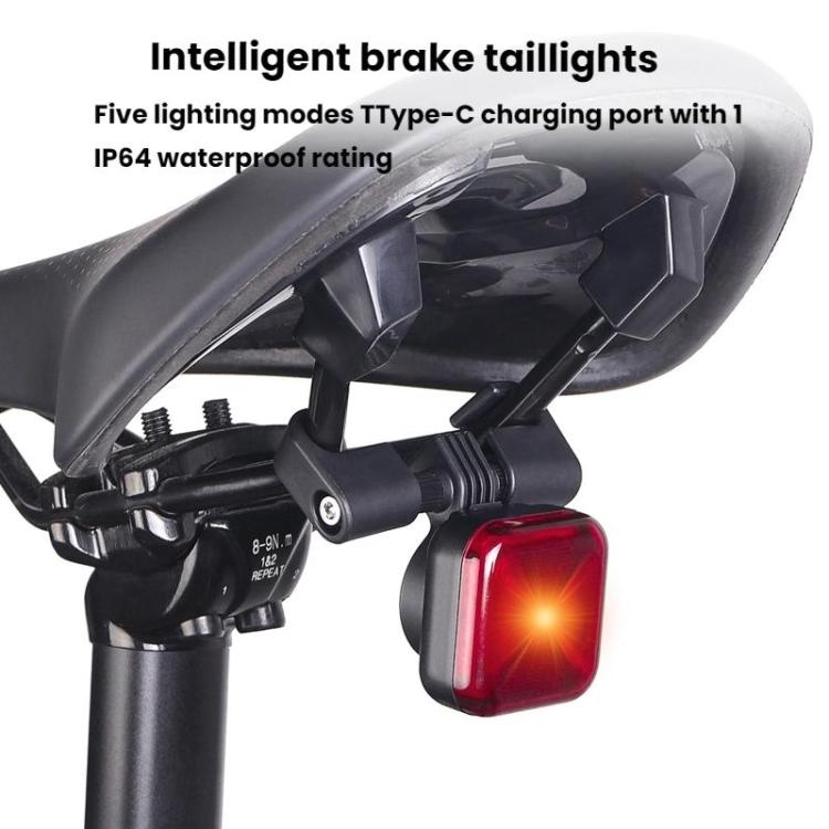 Bicycle Charging Taillights Smart Brake Sensing Taillights Night Riding Waterproof Warning Lights