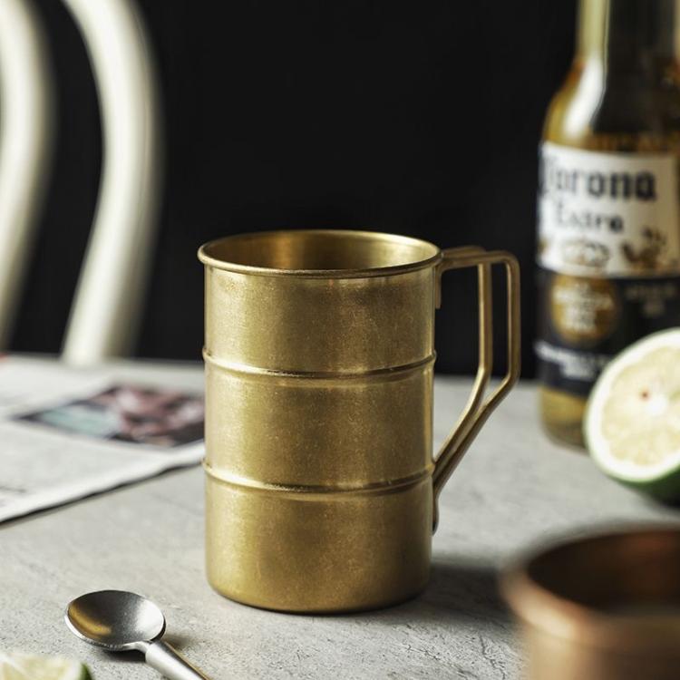 304 Stainless Steel Camping Mug Sandblasted Vintage Distressed Cup for Coffee, Beer, Outdoor, Picnic & Commercial Use