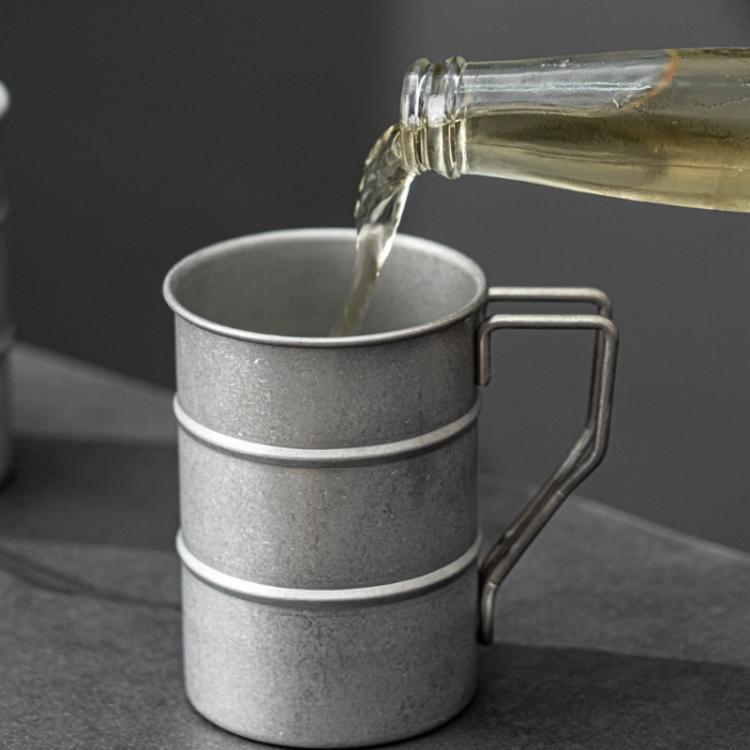 304 Stainless Steel Camping Mug Sandblasted Vintage Distressed Cup for Coffee, Beer, Outdoor, Picnic & Commercial Use