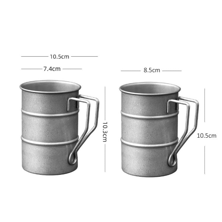 304 Stainless Steel Camping Mug Sandblasted Vintage Distressed Cup for Coffee, Beer, Outdoor, Picnic & Commercial Use